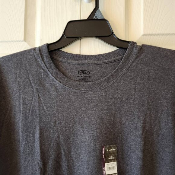 Athletic Works Mens 2XL Tee Breathable Loose Fit Charcoal Grey Heather NWT - Picture 4 of 7